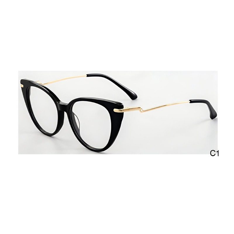 J110802-Retro Cat-eye Acetate Metal Optical Frames - Acetate Optical Frames - Wenzhou Dongtian Glasses Manufacturing Co., ...