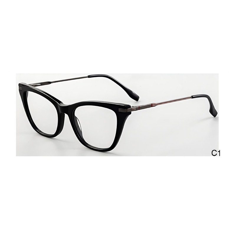 J110803-Retro Cat-eye Acetate Metal Optical Frames - Acetate Optical Frames - Wenzhou Dongtian Glasses Manufacturing Co., ...