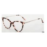J110804-Retro Cat-eye Acetate Metal Optical Frames - Acet...