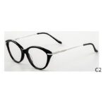 J110805-Retro Cat-eye Acetate Metal Optical Frames - Acet...