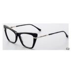 J110808-Retro Cat-eye Acetate Metal Optical Frames - Acet...