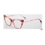 J110808-Retro Cat-eye Acetate Metal Optical Frames - Acet...