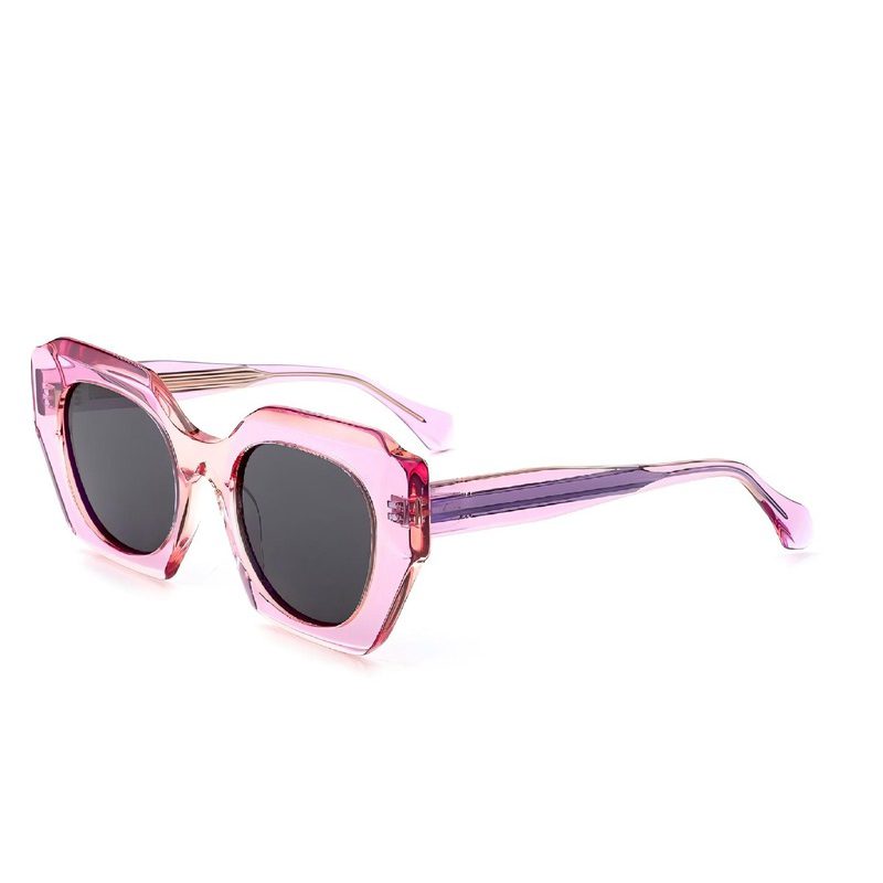 J853T06-Retro Geometric Acetate Sunglasses - Acetate Sunglasses - Wenzhou Dongtian Glasses Manufacturing Co., Ltd.