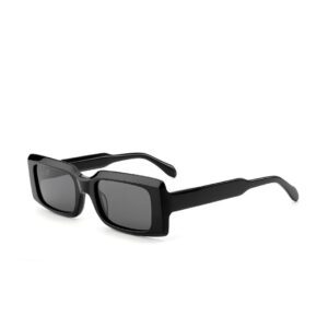 J853T09-Retro Rectangle Acetate Sunglasses - Acetate Sung...