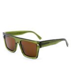 J853T18-Retro Shield Square Acetate Sunglasses - Sunglass...