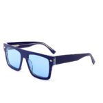 J853T18-Retro Shield Square Acetate Sunglasses - Sunglass...