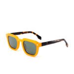 J853T19-Retro Square Acetate Sunglasses - Acetate Sunglas...
