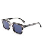 J853T19-Retro Square Acetate Sunglasses - Acetate Sunglas...