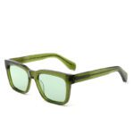 J853T21-Retro Square Acetate Sunglasses - Sunglasses - We...