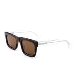 J853T25-Retro Square Acetate Sunglasses - Sunglasses - We...