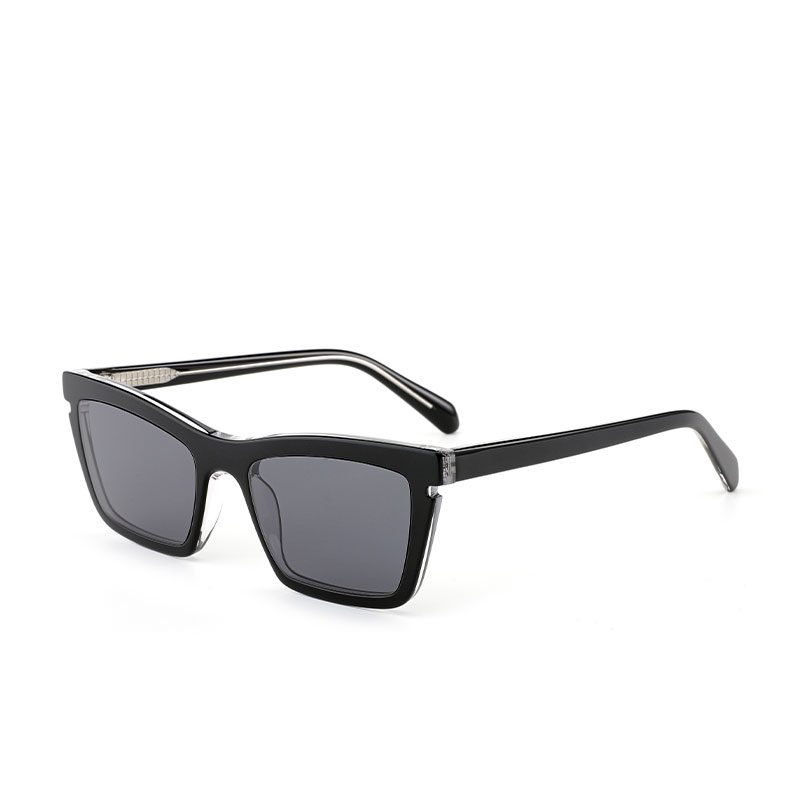 SONIC-I-Retro Square Cat-eye Acetate Sunglasses - Sunglas...