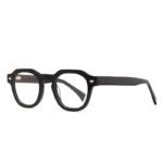 94385-Vintage Geometric Round Acetate Optical Frames - Ac...