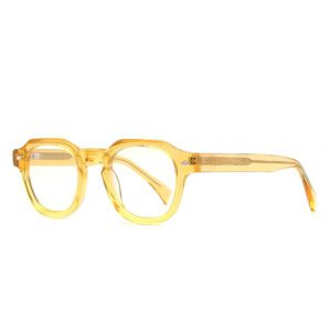 94385-Vintage Geometric Round Acetate Optical Frames - Ac...
