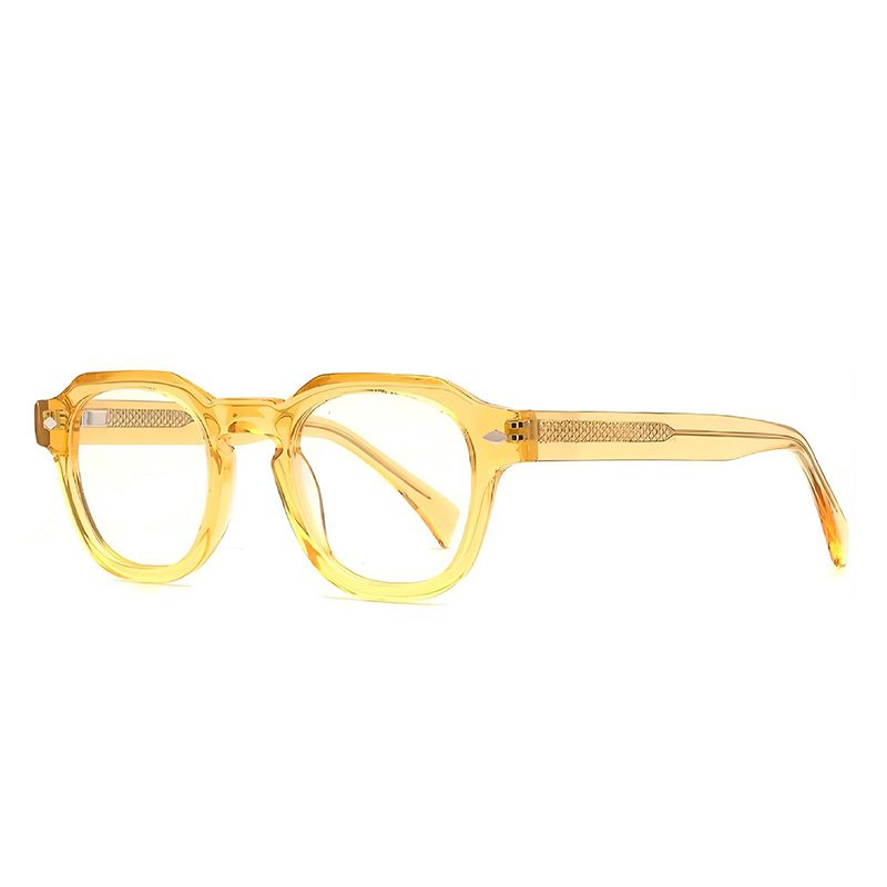 94385-Vintage Geometric Round Acetate Optical Frames - Ac...