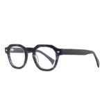94385-Vintage Geometric Round Acetate Optical Frames - Ac...