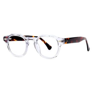 J6114-Vintage Geometric Round Acetate Optical Frames - Acetate Optical Frames - Wenzhou Dongtian Glasses Manufacturing Co....
