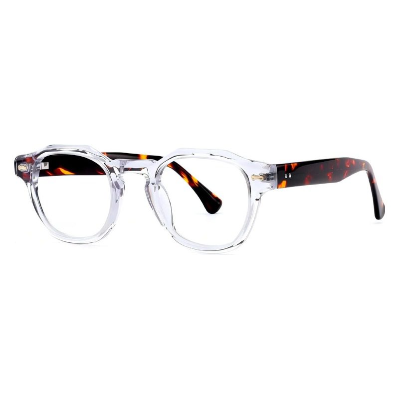 J6114-Vintage Geometric Round Acetate Optical Frames - Acetate Optical Frames - Wenzhou Dongtian Glasses Manufacturing Co....