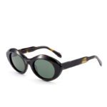 J853CX02-Vintage Oval Cat-eye Acetate Sunglasses - Sungla...