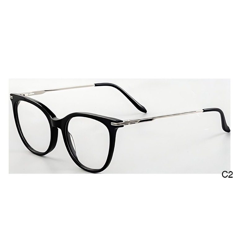 Premium metal optical frames with acetate details