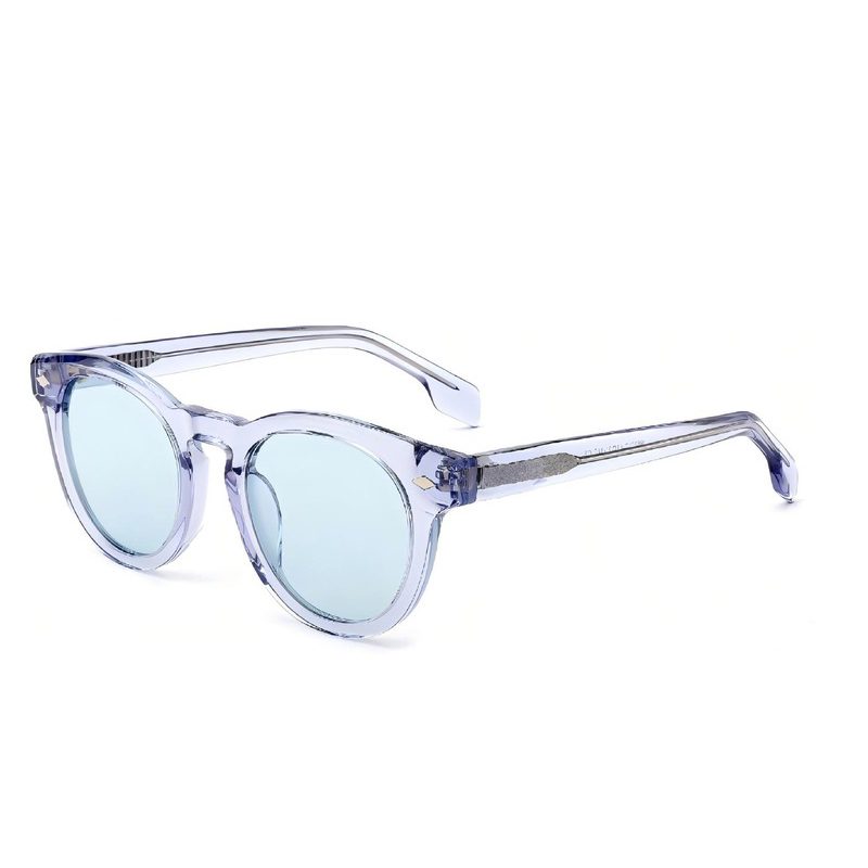 J853T17-Vintage Round Acetate Sunglasses - Sunglasses - W...