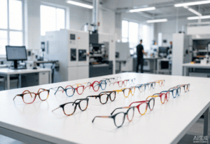 Modern eyewear production line with acetate frames - Dongtian factory