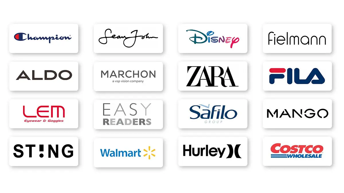 Dongtian Glasses global brand clients and partners