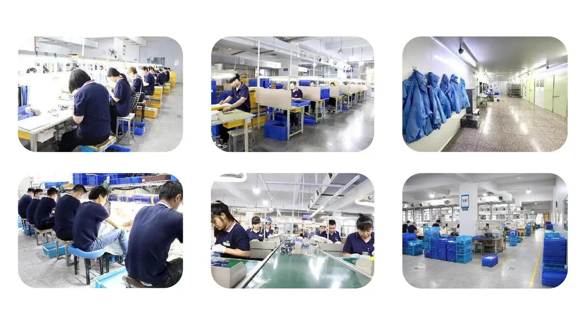 Eyewear production workshop at Dongtian Glasses factory