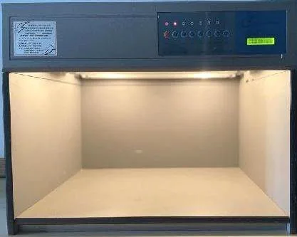 Color assessment light booth for standardized eyewear lens and frame QC