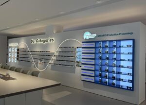 Eyewear sample room with thousands of frame styles for ODM selection
